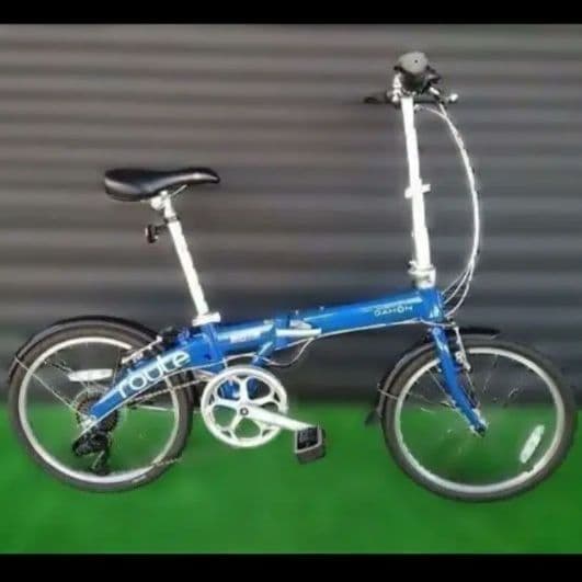お盆発送DAHON route 折りたたみ自転車 青　美品中古　室内保管
