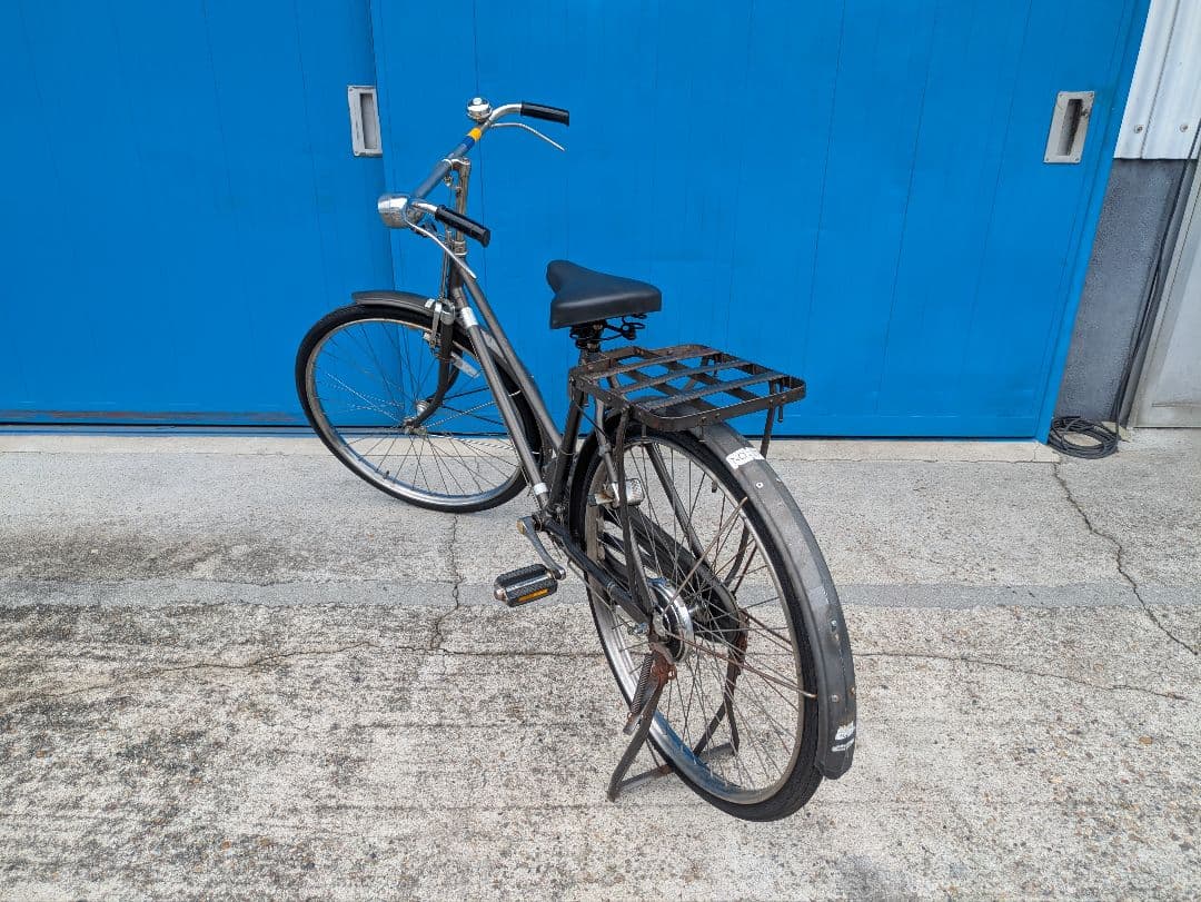ナショナル　実用車　昭和　レトロ　自転車 ロッドブレーキ　ビンテージ