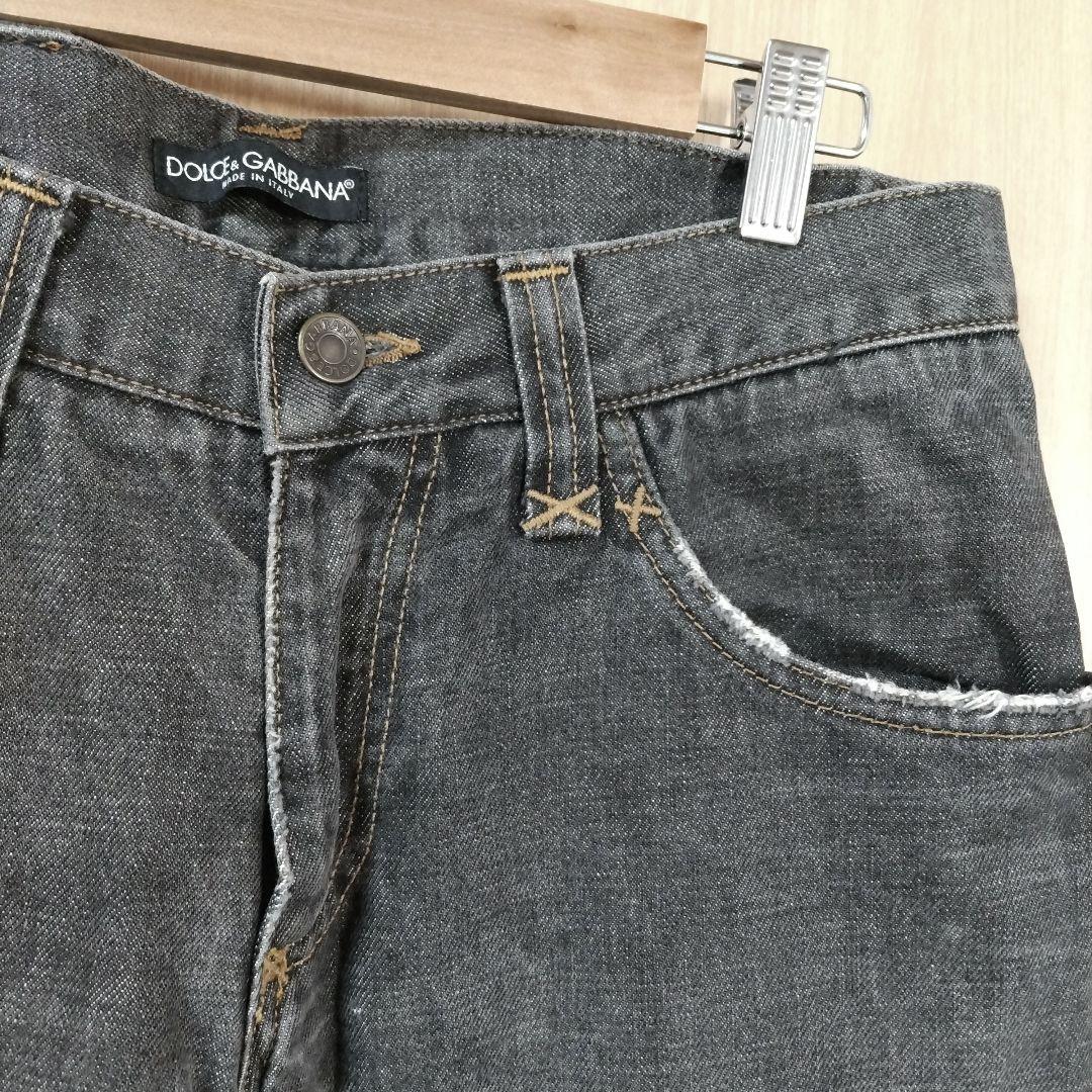 DOLCE&GABBANA ダークグレーストレートデニム F