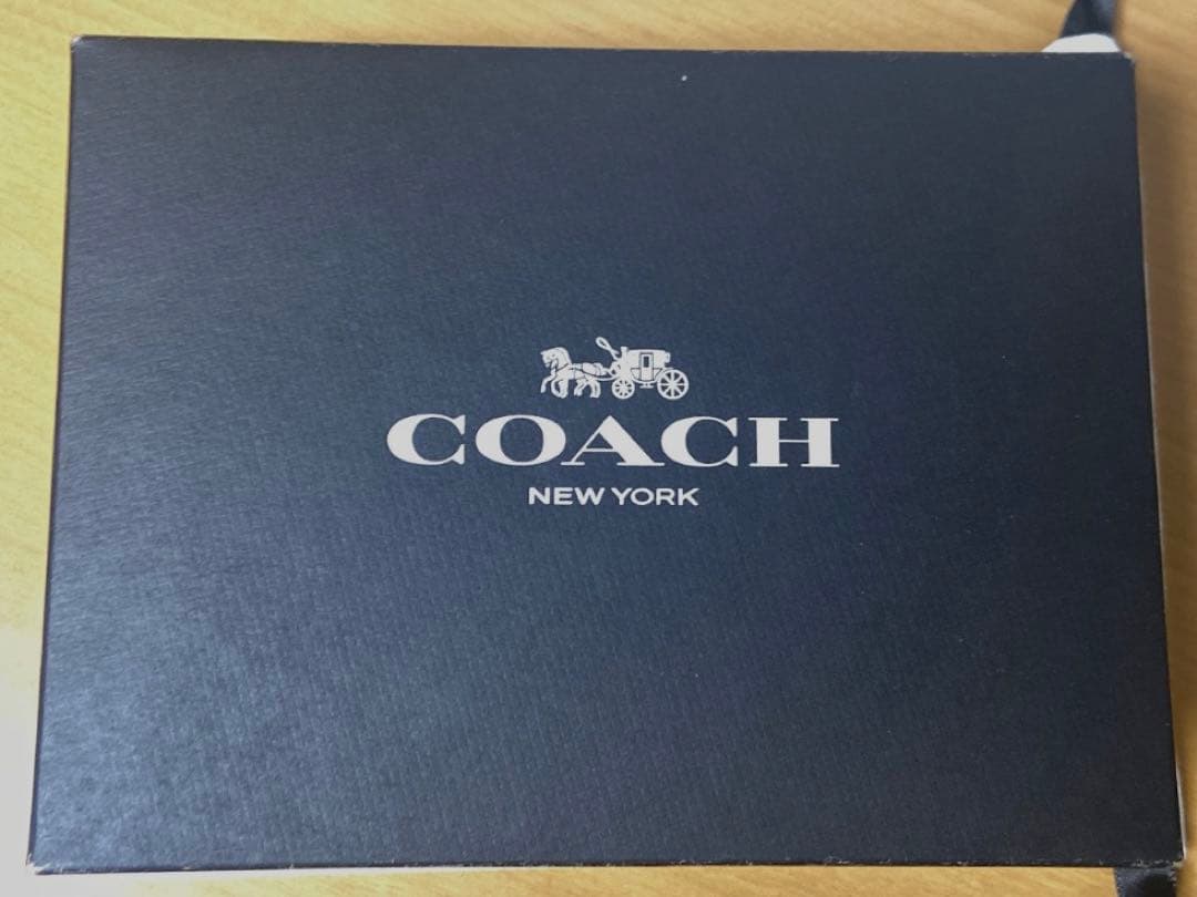 COACH 6リングキーケース クロスグレイン レザー ネイビー