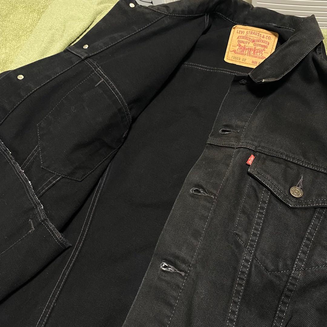 90s【LEVI’S】70503 デニムジャケット 後染黒