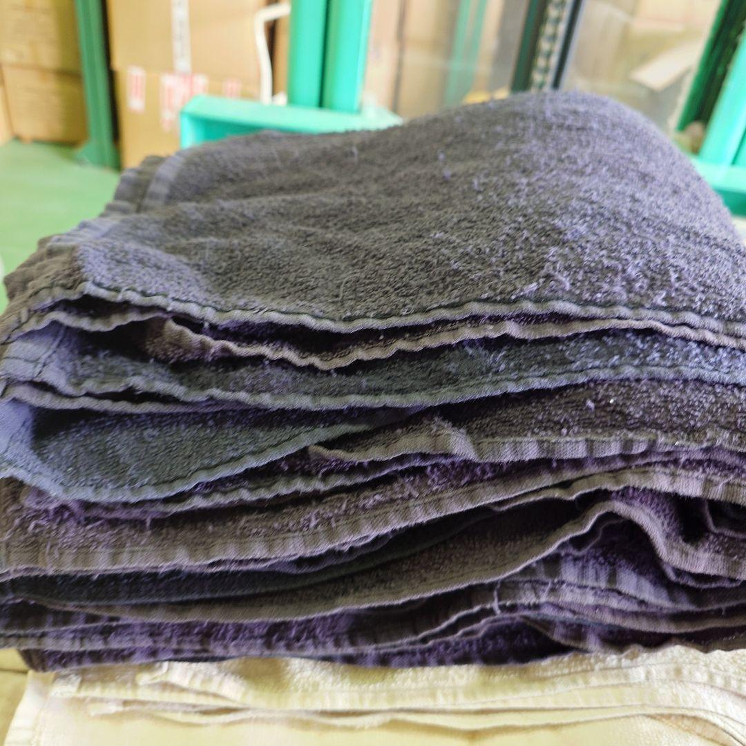 フェイスタオル　ウエス　ネイビー400枚程度●ＡB級品● ぐちゃぐちゃ梱包