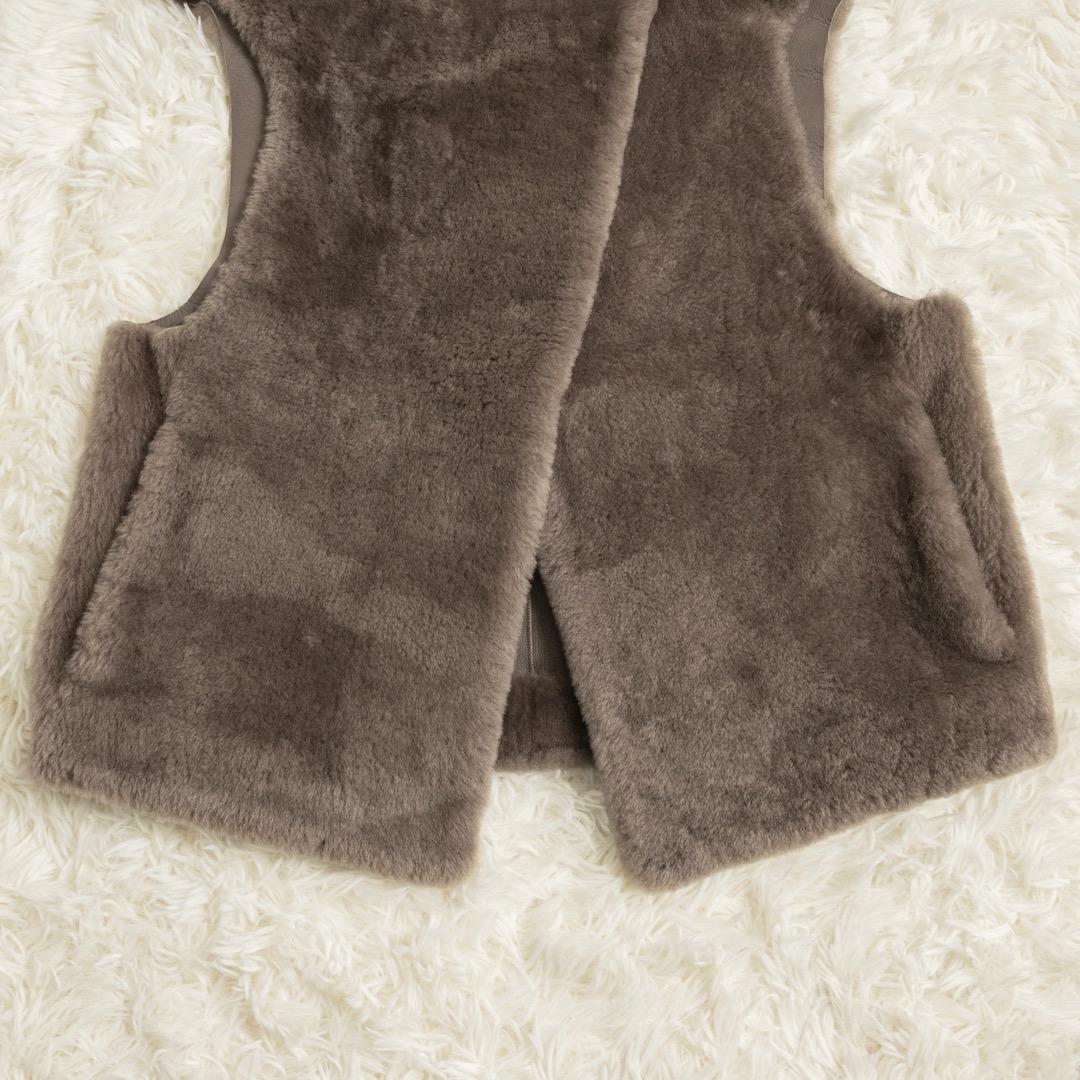 Whim Gazette ウィムガゼット 2024AW ムートンベスト モカ