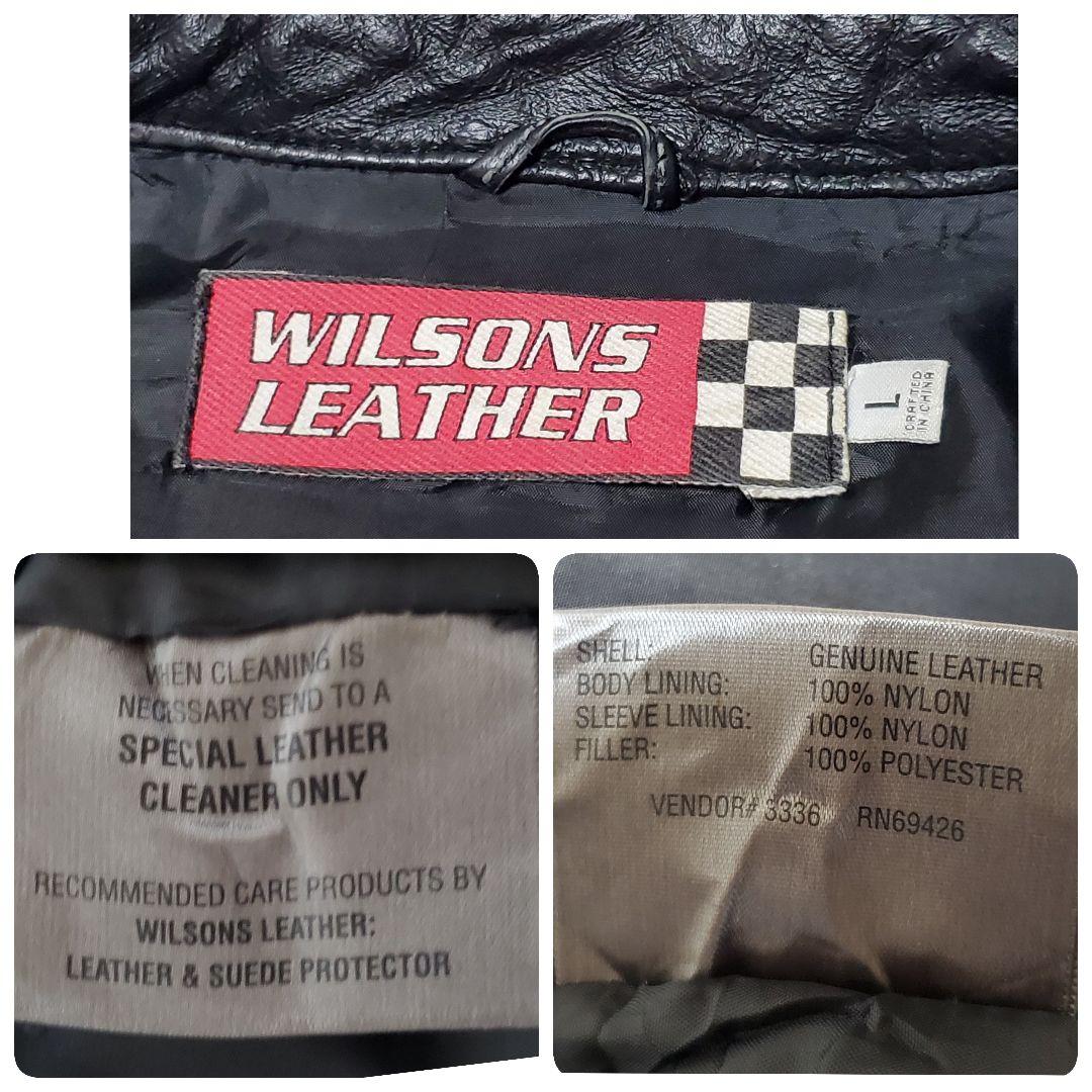 WILSONS LEATHER シングルライダース L ブラック 黒