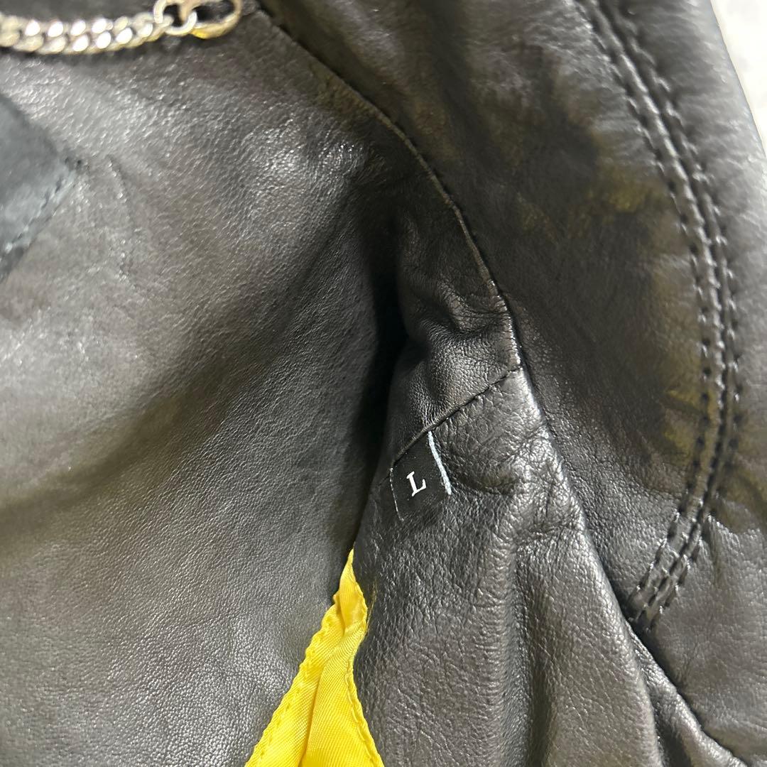 【超激レアL】幻の逸材 DIESEL レザージャケット黒 羊革 ラムレザー