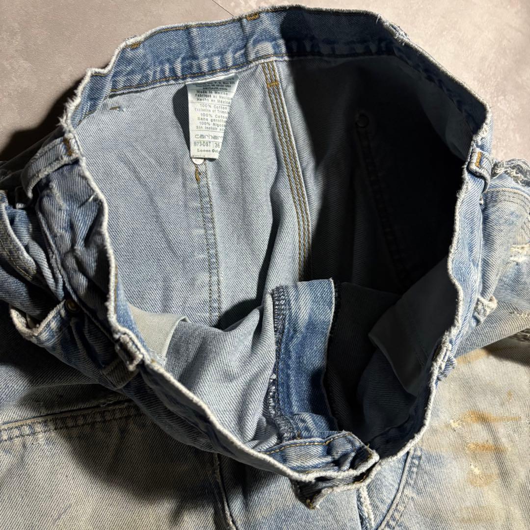 極上 カーハート carhartt ダブルニー　デニム　ペインターパンツ　襤褸