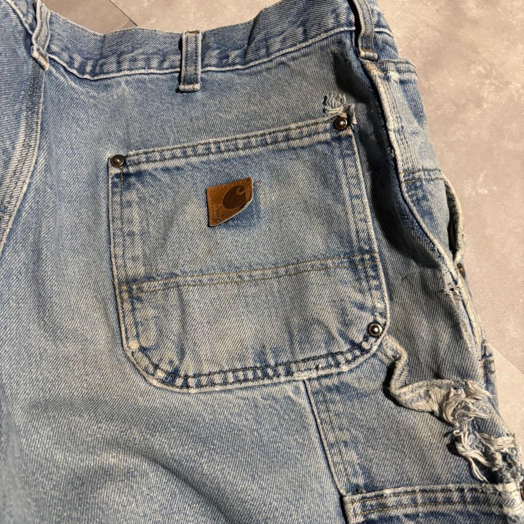 極上 カーハート carhartt ダブルニー　デニム　ペインターパンツ　襤褸
