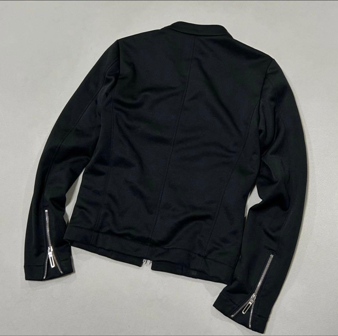 00s シングルライダース ジャージ素材 ボックスシルエット ダブルジップ 平成