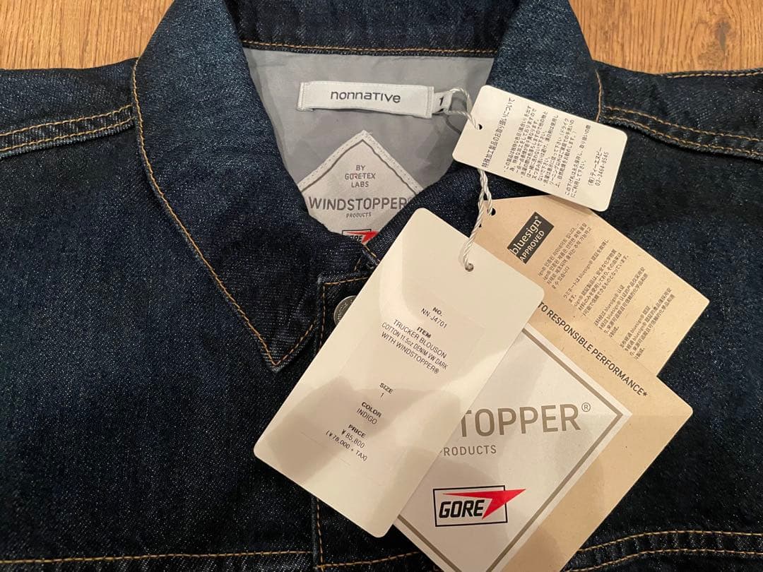 nonnativeTRUCKER 1DENIM WINDSTOPPER サイズ1