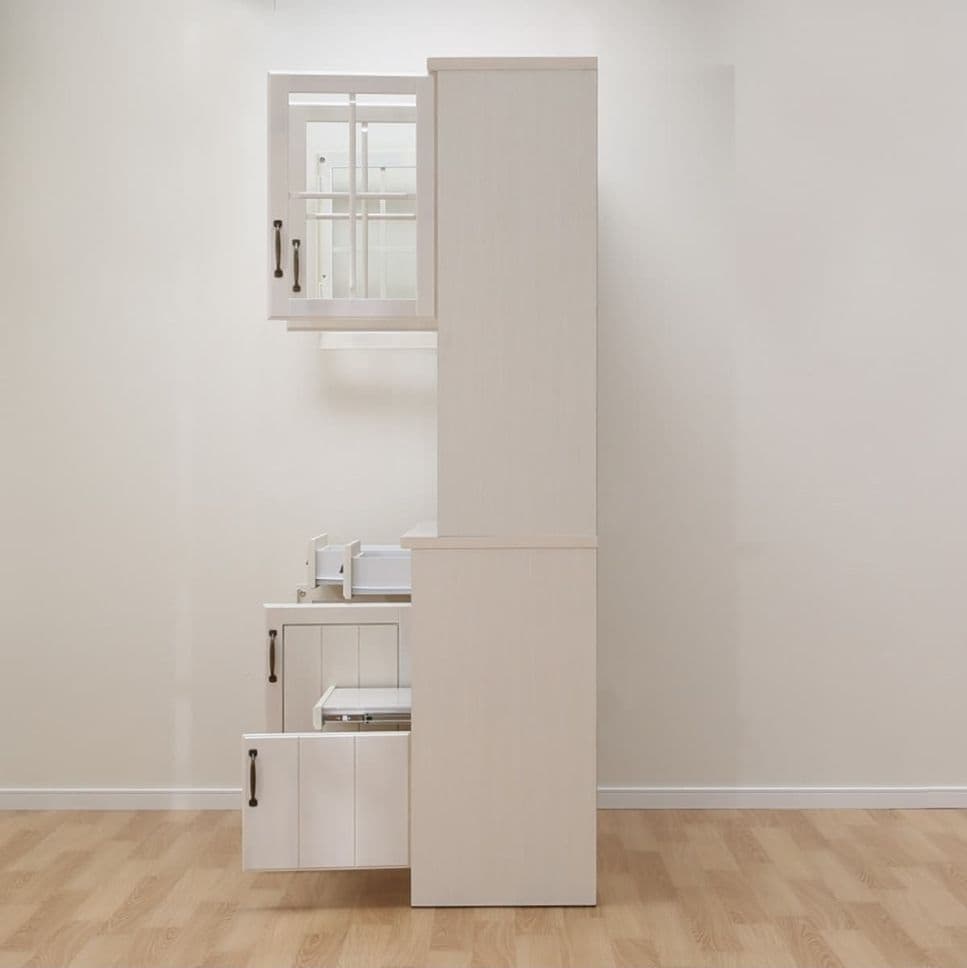 キッチンボード　ミランダ　ホワイト 食器棚 120cm x 195cm　ニトリ