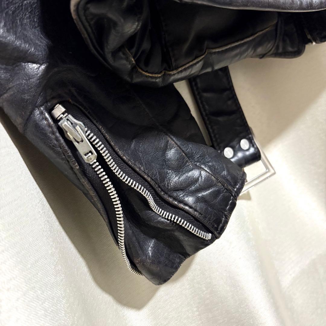 【希少】80s Schott 118 茶芯エイジング ライダースジャケット 40