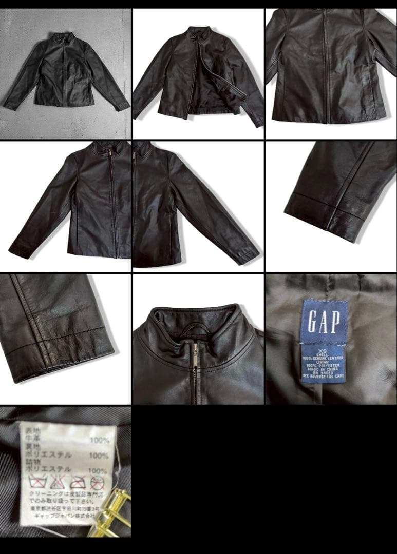 way様　GAP caw leather jacket singleriders