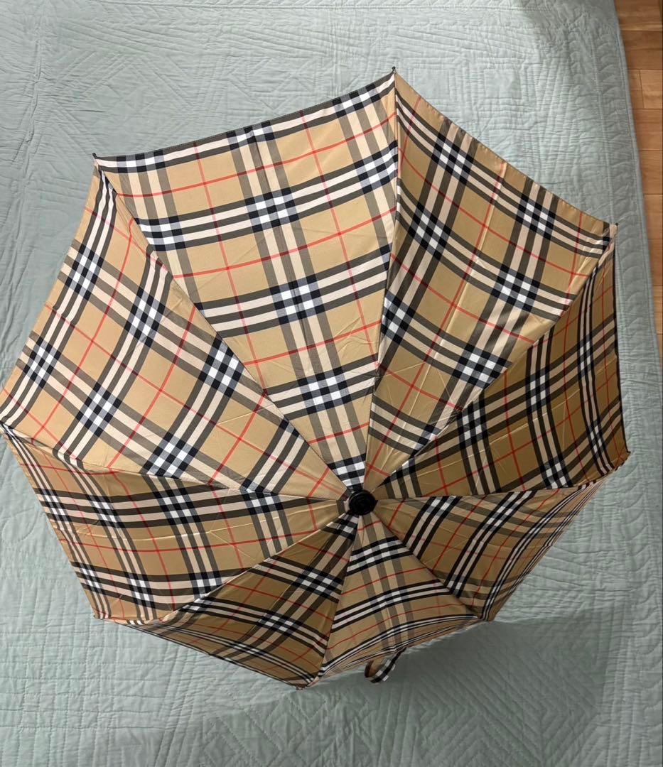 美品　BURBERRY バーバリーロンドン　ノバチェック　折り畳み傘　英国製
