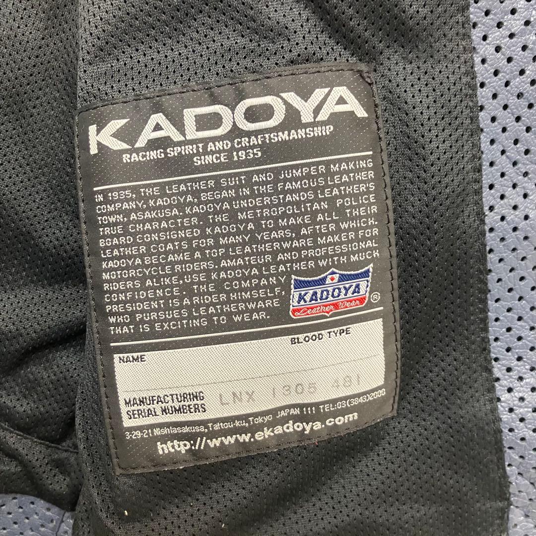 美品✨KADOYA カドヤ パンチング 牛革 レザージャケット ライダース