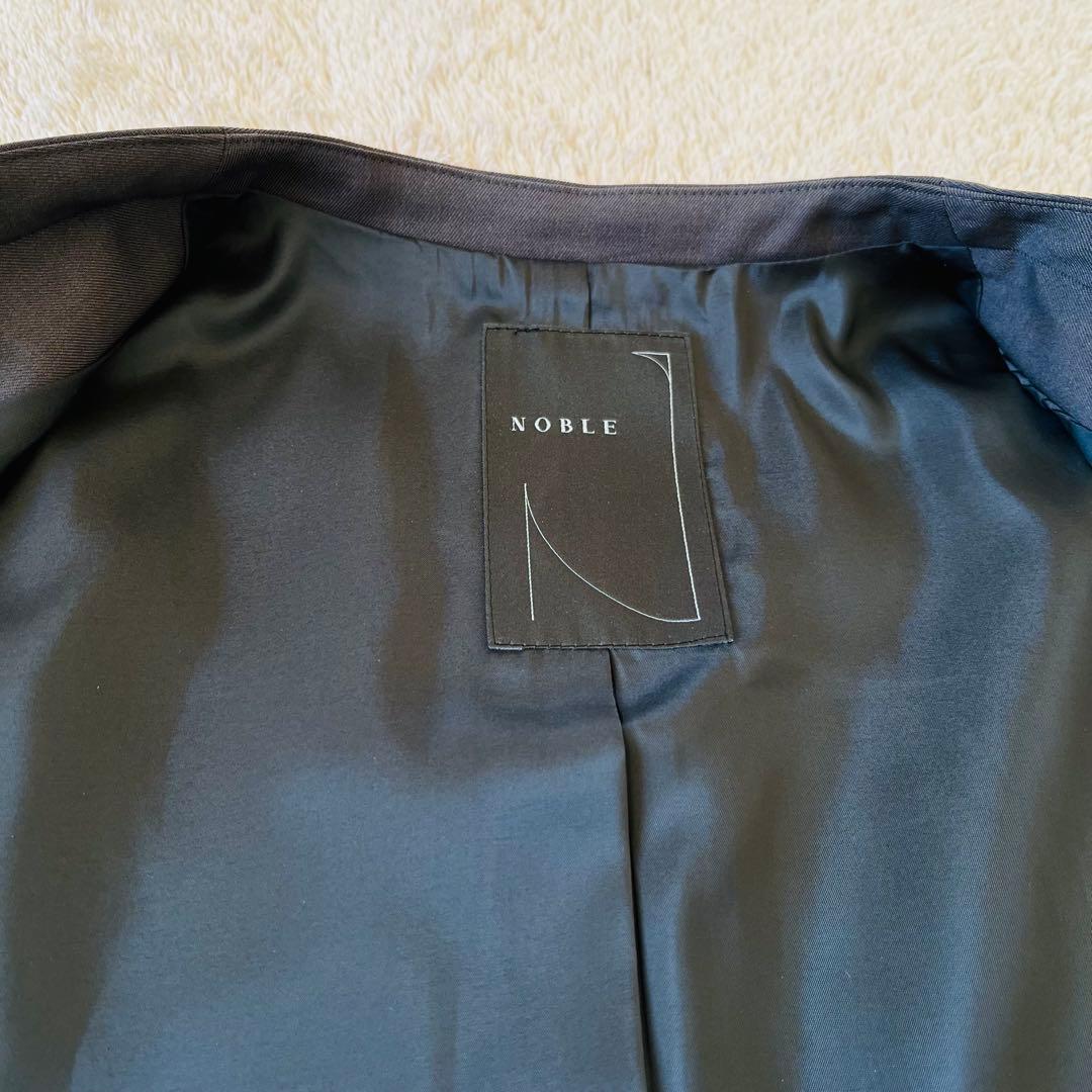 美品 NOBLE ノーブル 24AW ジレ ベスト ノーカラー ロング Vネック