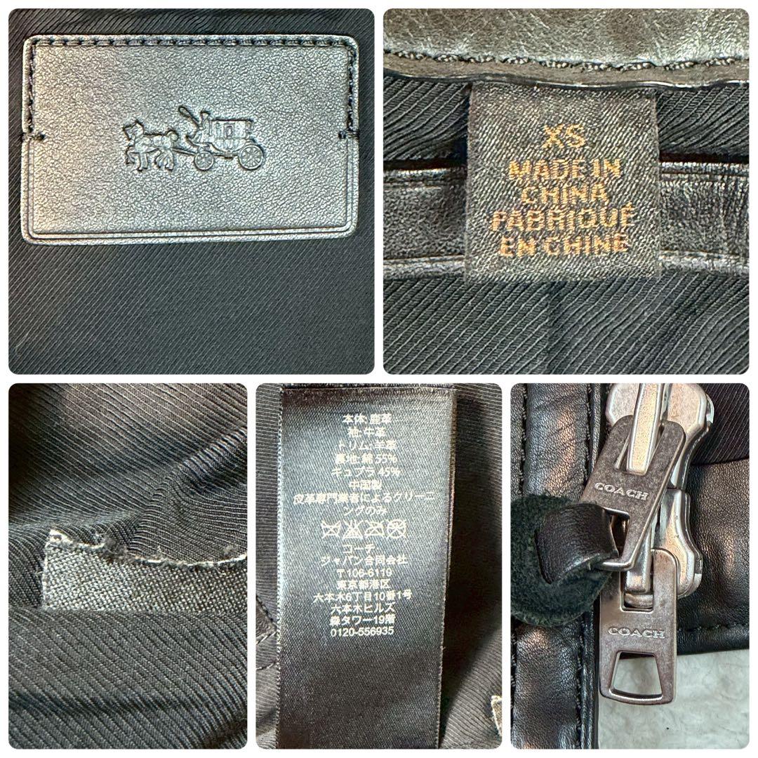 鹿革 羊革 COACH ライダースジャケット wジップ ランウェイコレクション