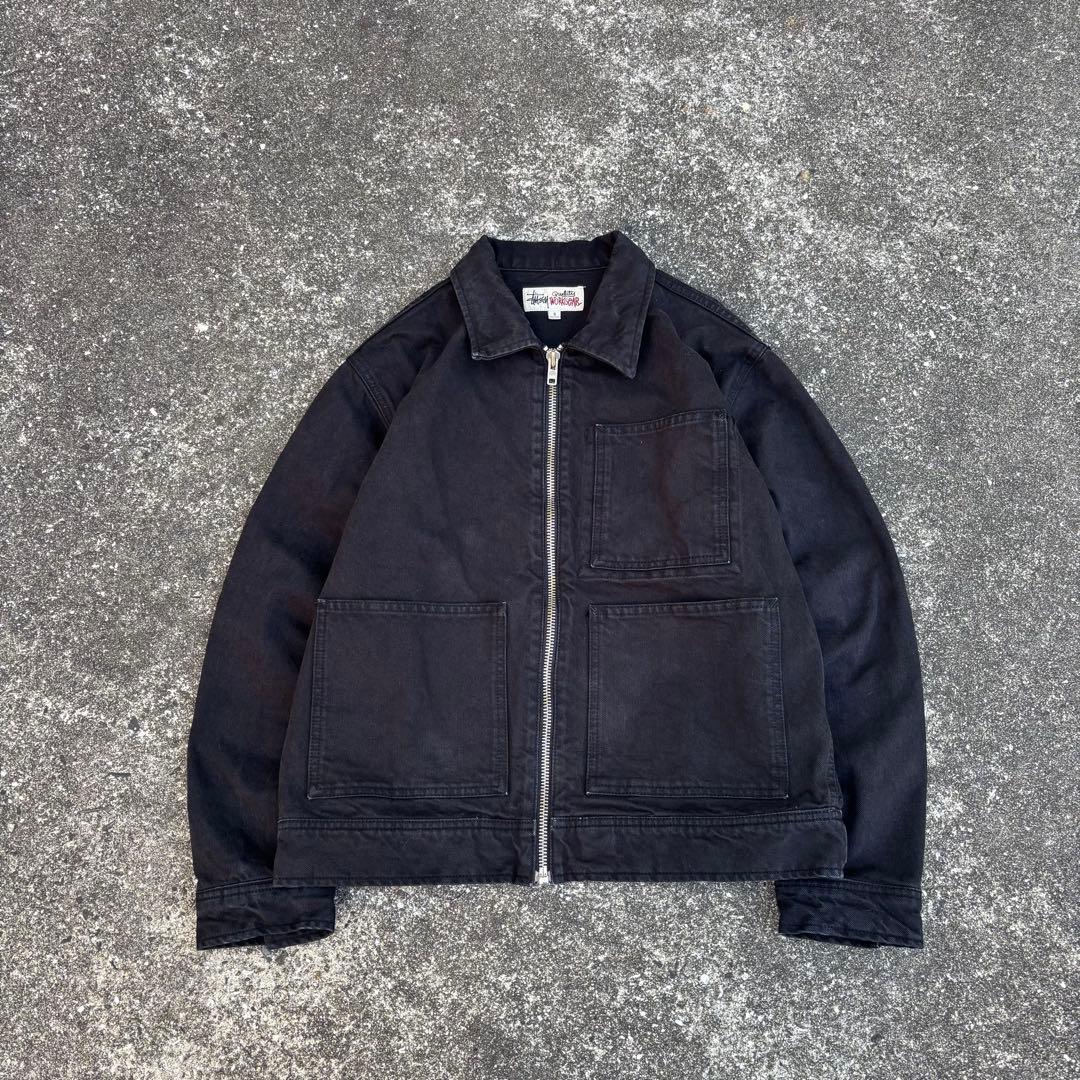 stussy work gear デニムジャケット ワークジャケット ブラック
