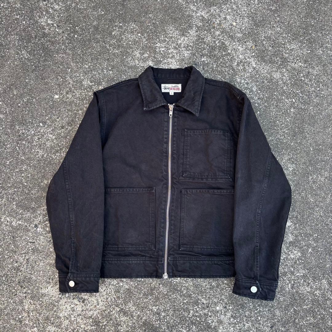 stussy work gear デニムジャケット ワークジャケット ブラック