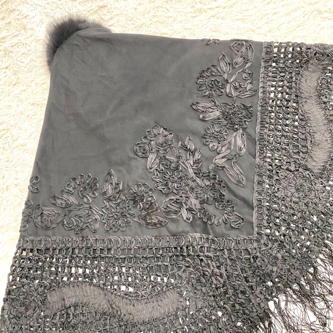 美品《ARBORENTE》アルボレンテ 最高級ケープカシミヤ×シルク 毛皮
