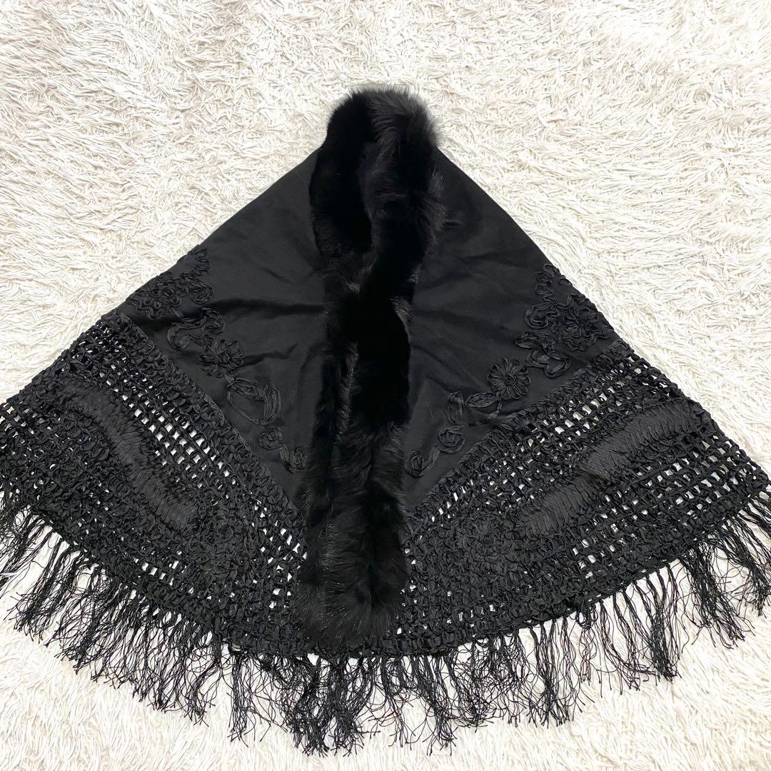 美品《ARBORENTE》アルボレンテ 最高級ケープカシミヤ×シルク 毛皮