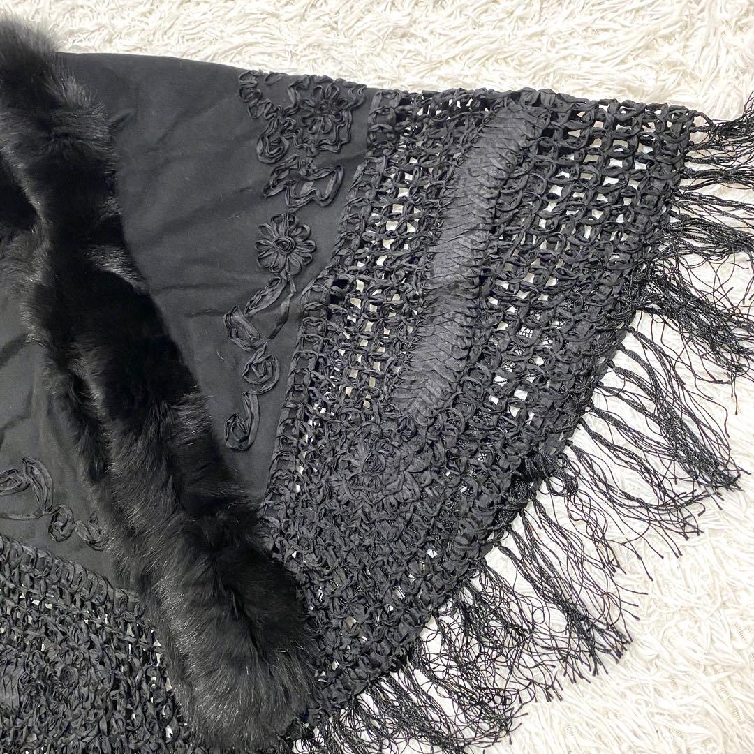 美品《ARBORENTE》アルボレンテ 最高級ケープカシミヤ×シルク 毛皮