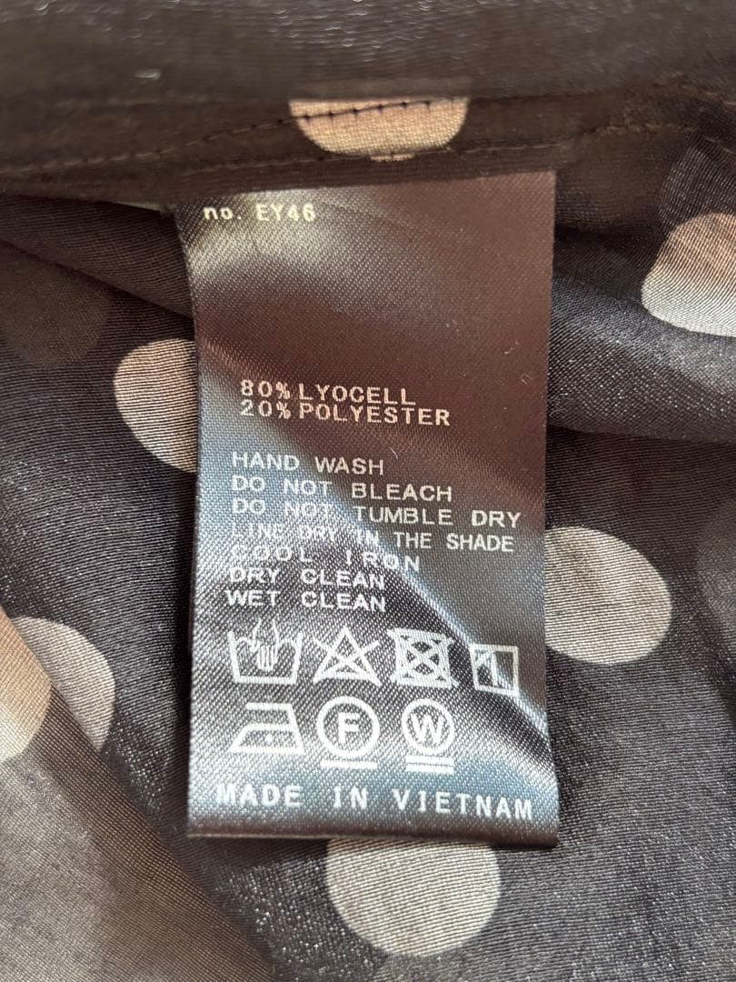 spick&span シアードットサファリ シャツ　ブラック　透け感　F