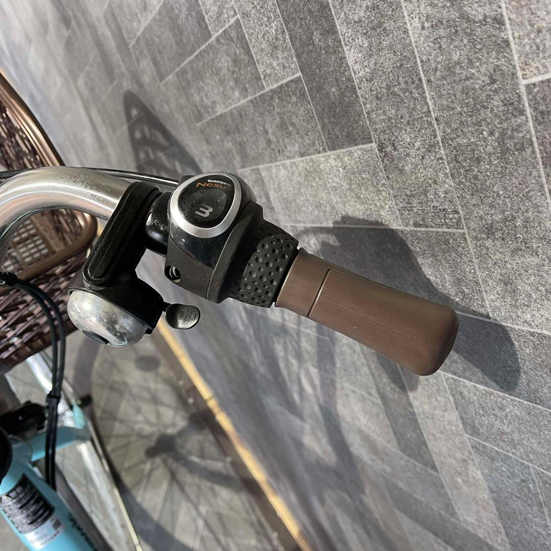 Panasonic 電動アシスト自転車 水色 バスケット付き