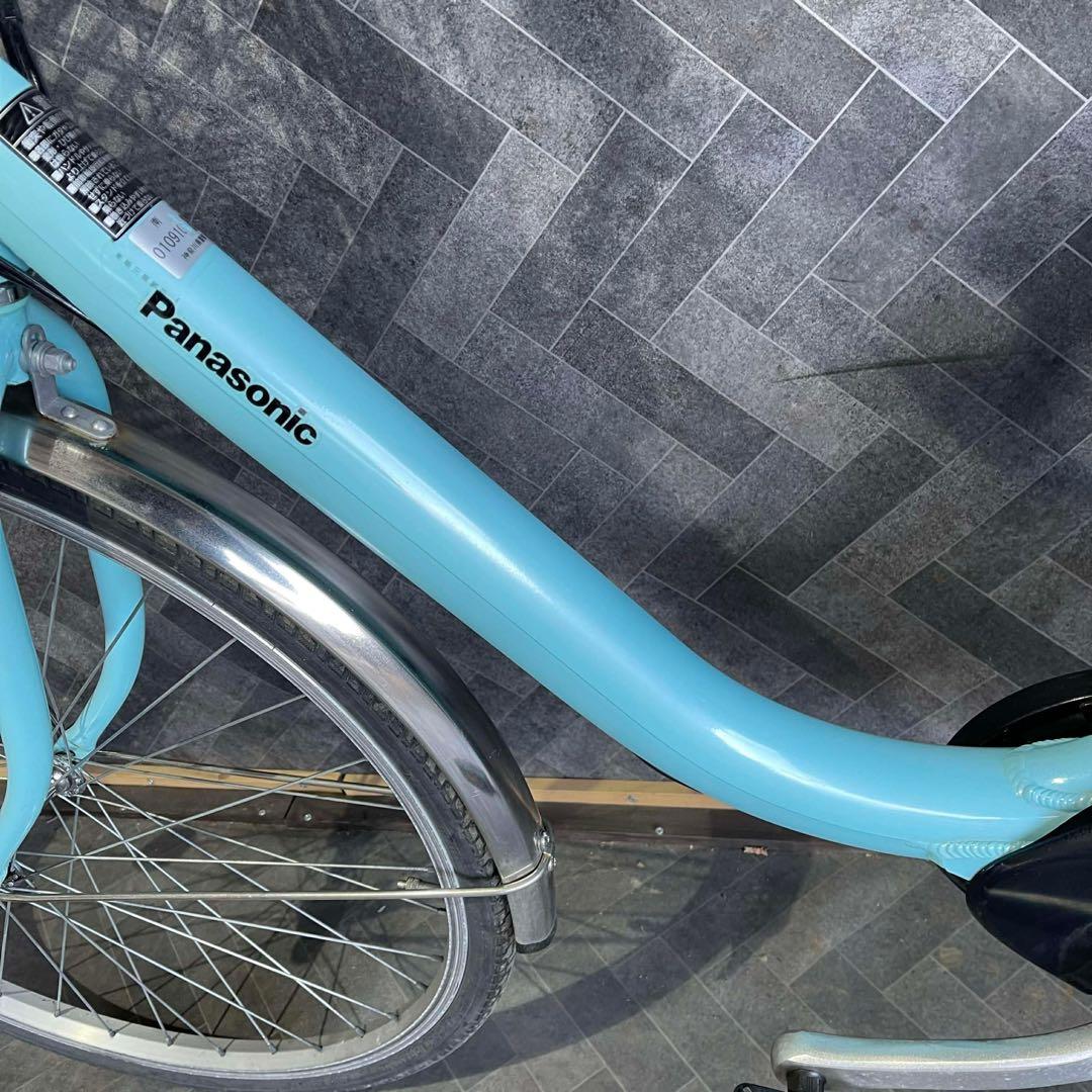 Panasonic 電動アシスト自転車 水色 バスケット付き