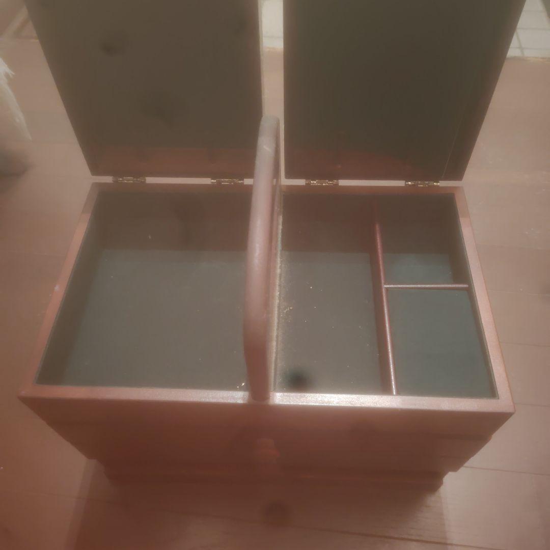 木製収納ボックス 蓋付き ブラウン
