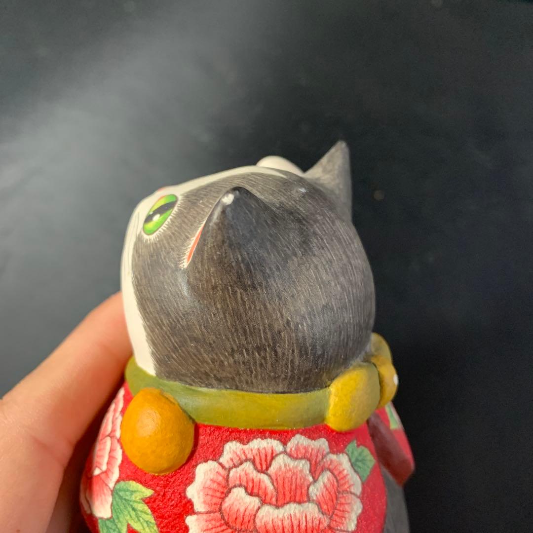 天野千恵美　招き猫　置物