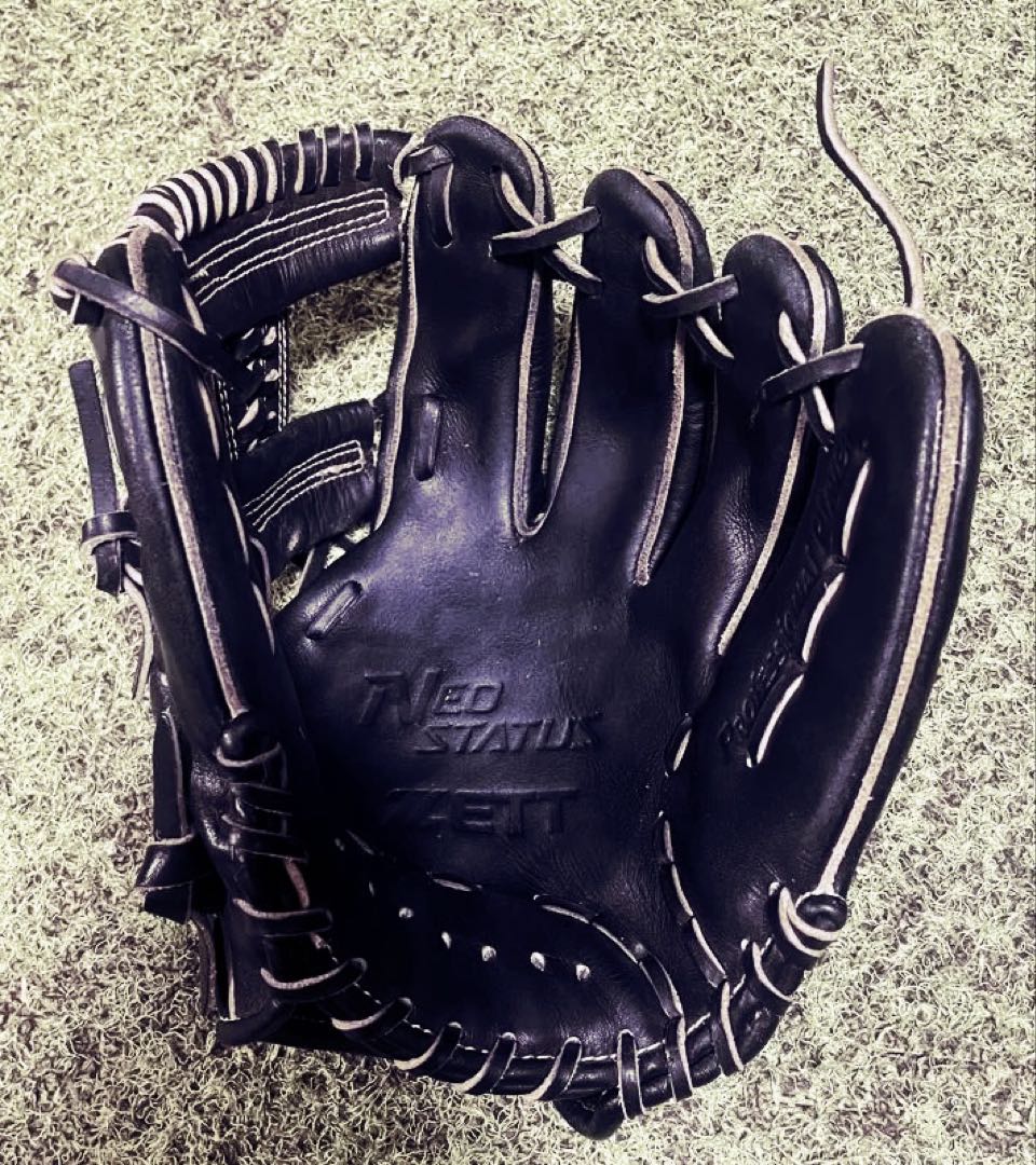 ZETT ネオステイタス　軟式野球(ソフトボール)グローブ 右投げ用 黒