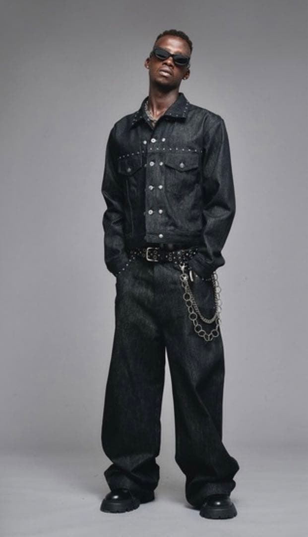 ANDER HUNK スタッズデザインリジッドデニムジャケットS SIZE