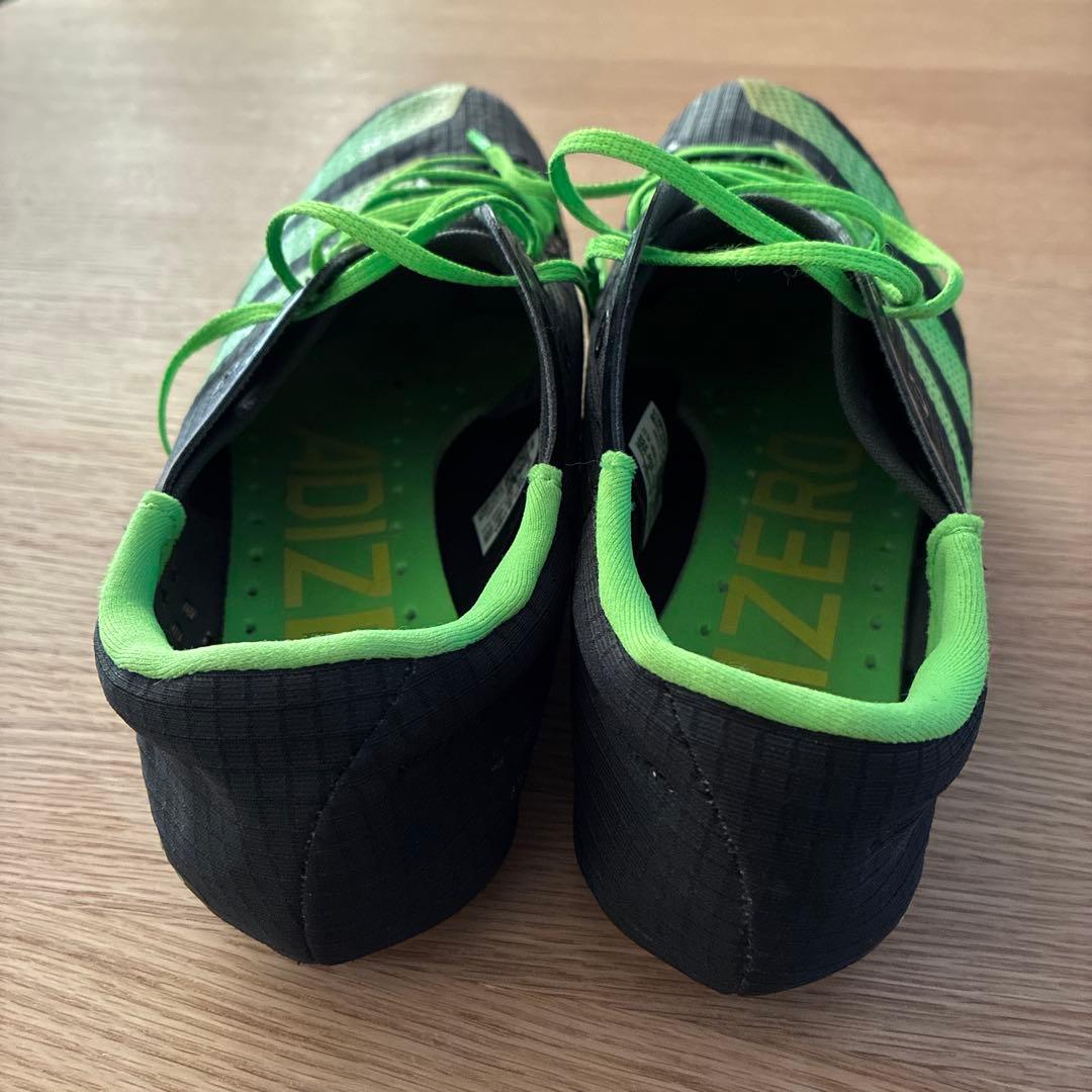 ADIDAS ADIZERO スパイクシューズ ブラック/グリーン