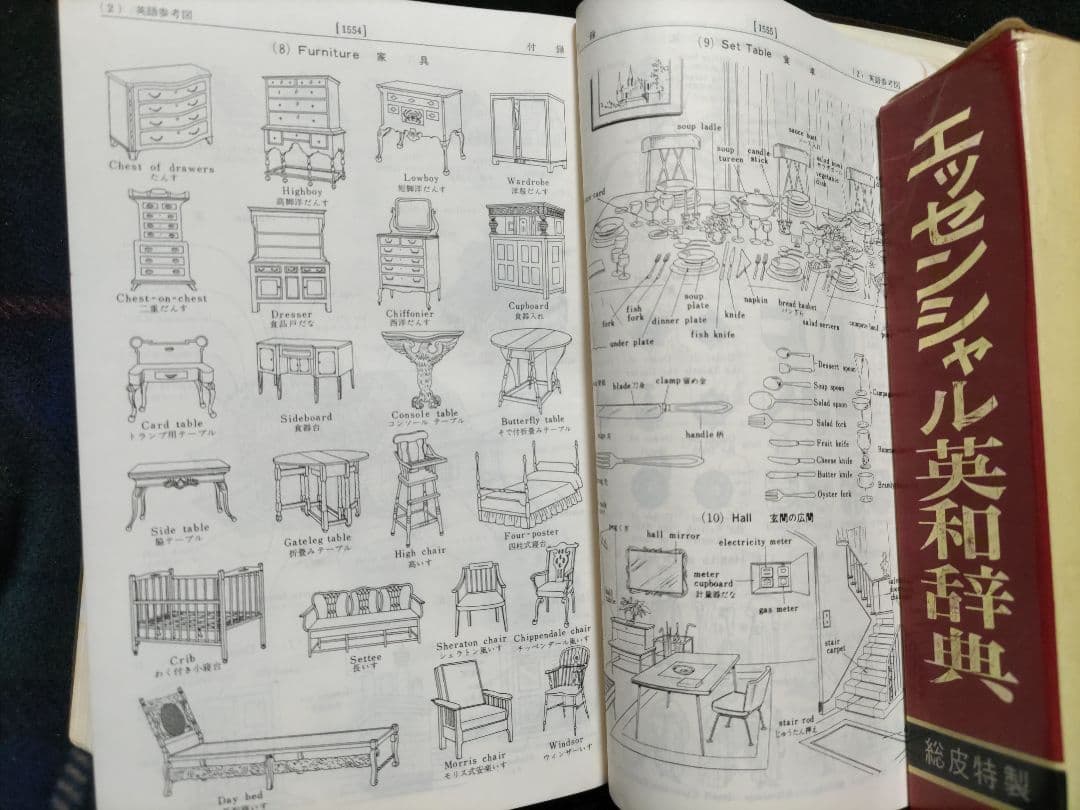 英和辞典　総革　1975 ヴィンテージ