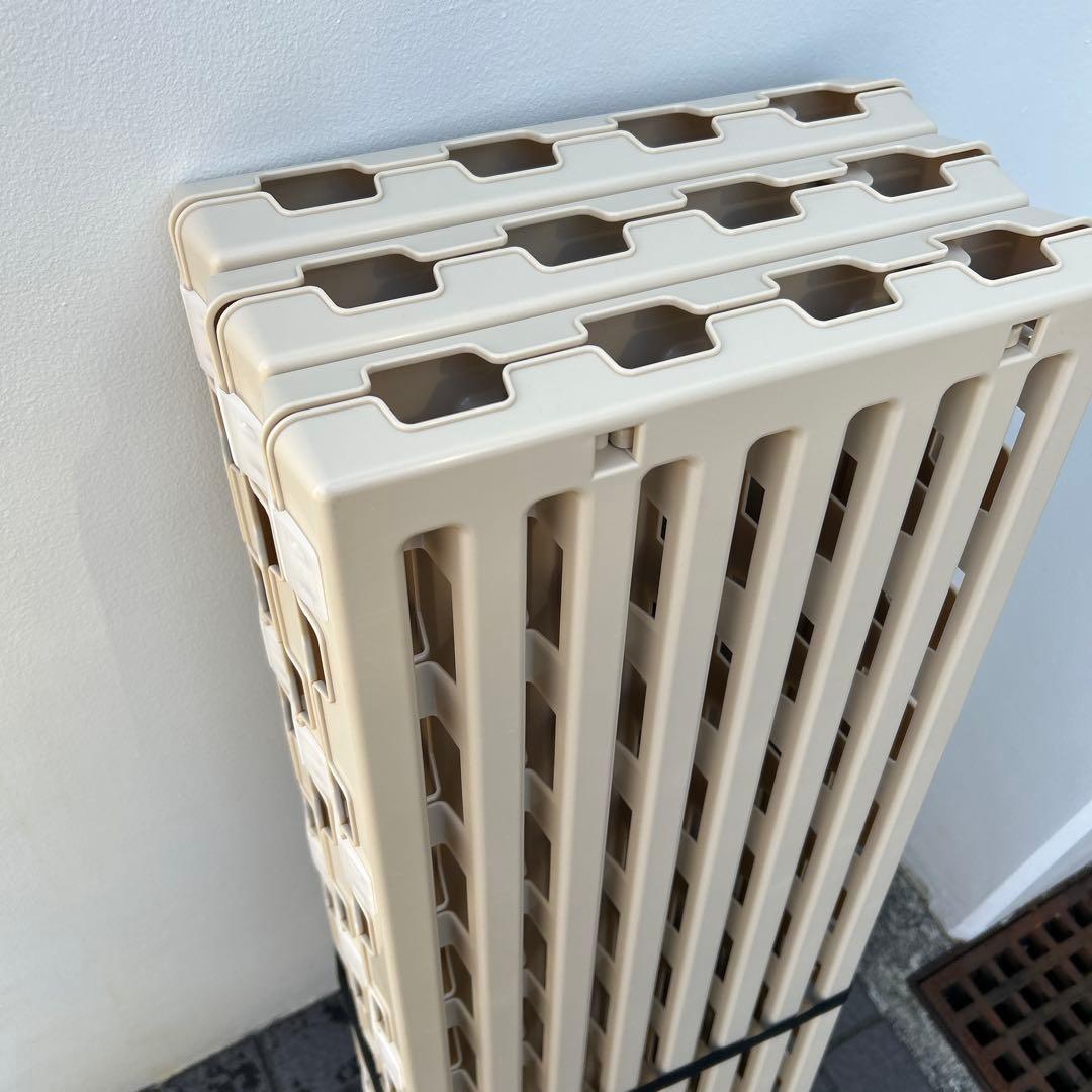軽量　蝶プラ工業 すのこベッド ベージュ 新生活 簡易ベッド②