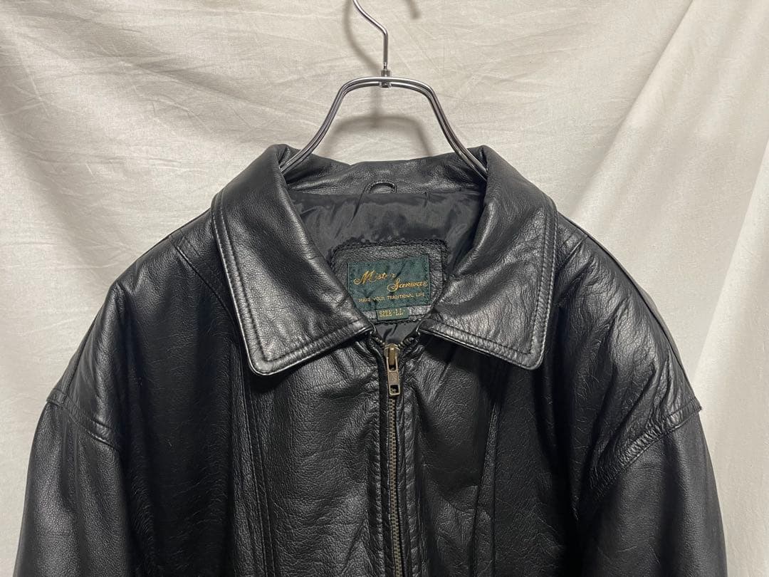 ★90s★Mister★牛革★レザージャケット★A2★ボンバー★ライダース★LL