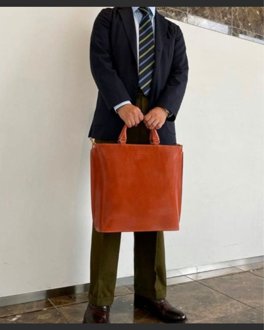 美品★ 【GLEN/グレンロイヤル】ジップショルダートートバッグ