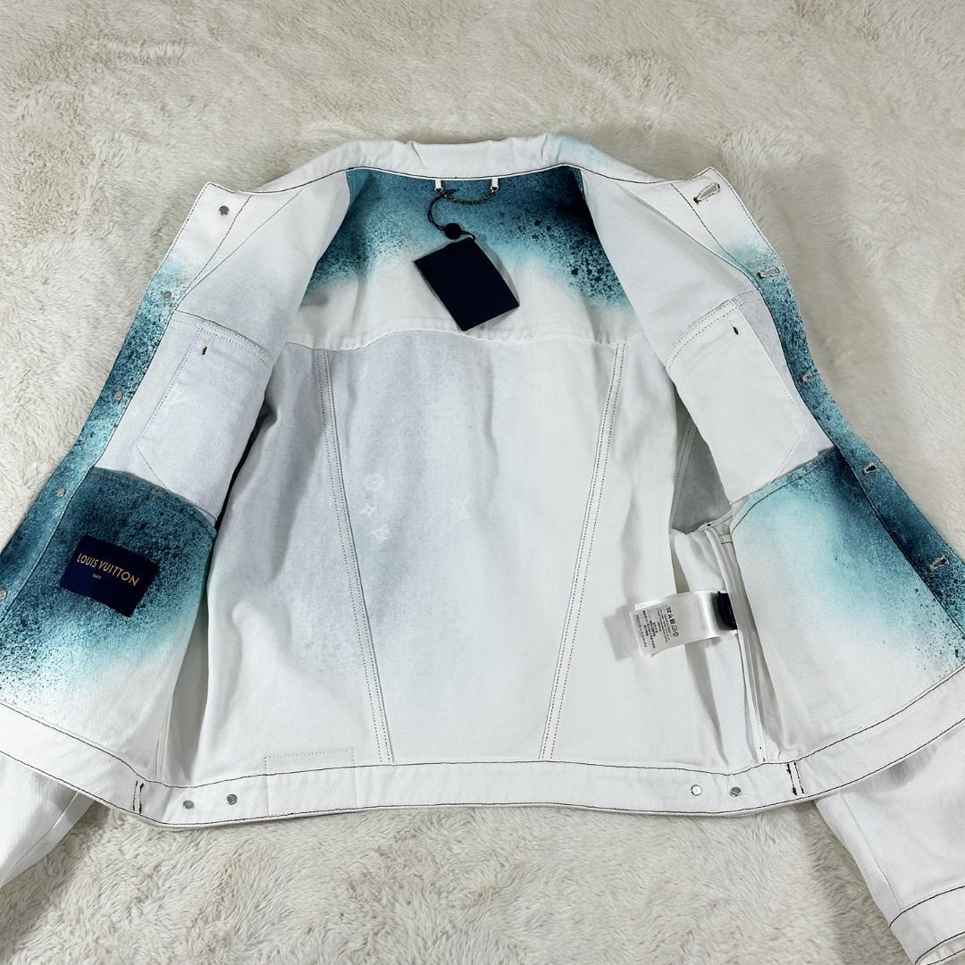 LOUIS VUITTON 23SS スプレーモノグラムデニムジャケット 50