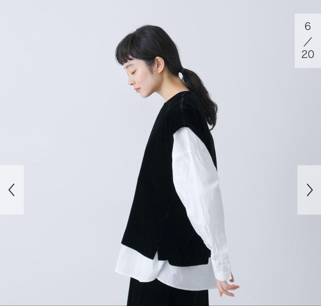 【美品】かぐれ　レーヨンシルクベルベットプルオーバー