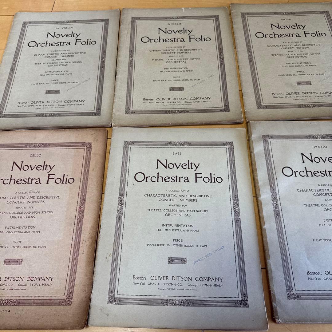 希少novelty orchestra folio 新管弦楽楽譜集　1917年版