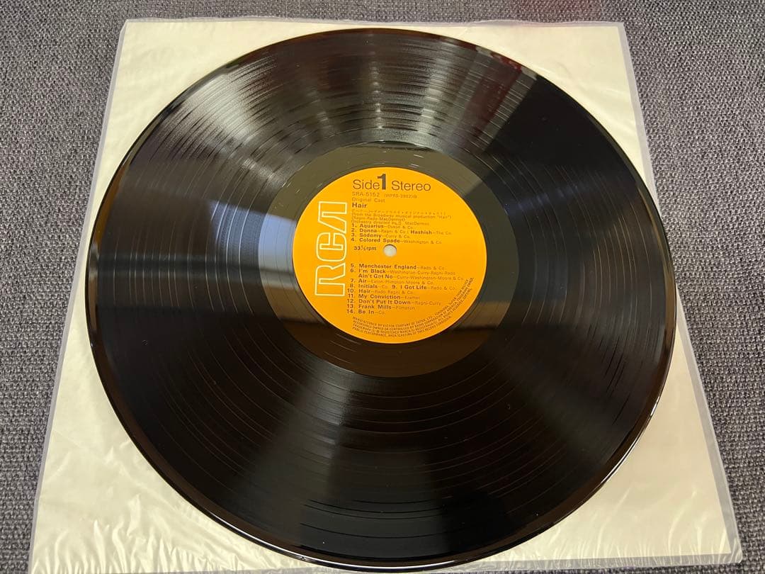 極美盤 帯付 1969年 ヘア オリジナル・キャスト SRA-5152 LP洋楽