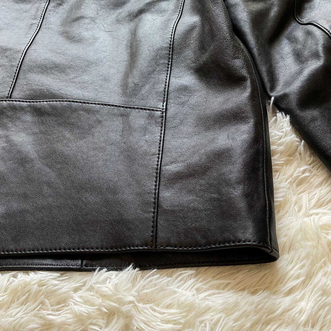 未使用級✨COACH レザージャケット　シングルライダース　L 黒　88799