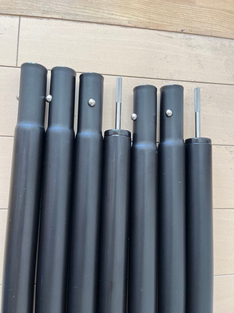 まさと様用スノーピーク ウイングポール ブラック240cm 180cm