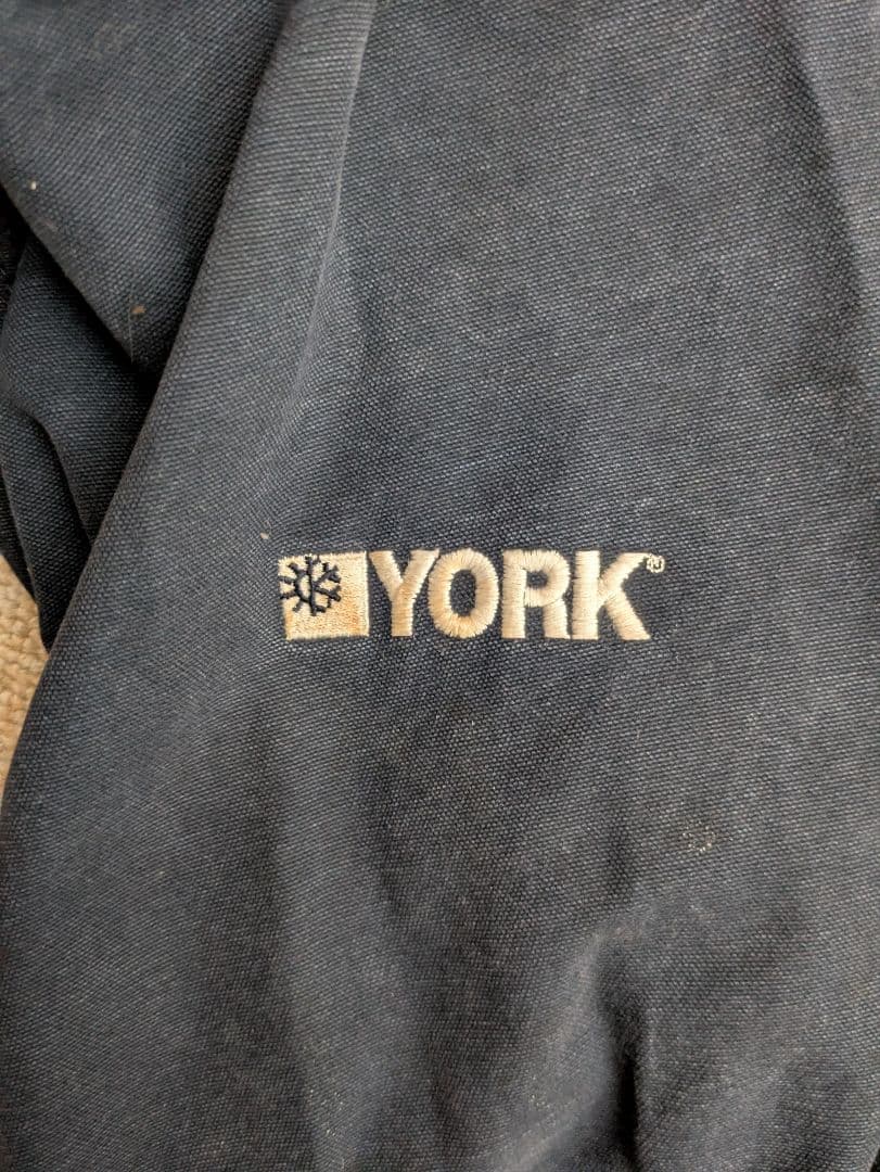 Carhartt アクティブジャケット3XLネイビー 企業刺繍フェードメキシコ製