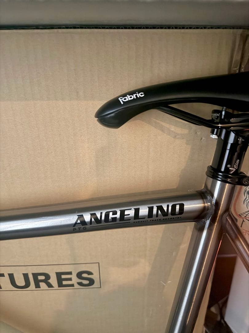 引取限定 LEADER ANGELINO フレームセット RAWカラー サイズS