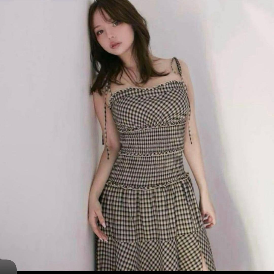 AND MARY チェック柄キャミワンピースAudrey check dress