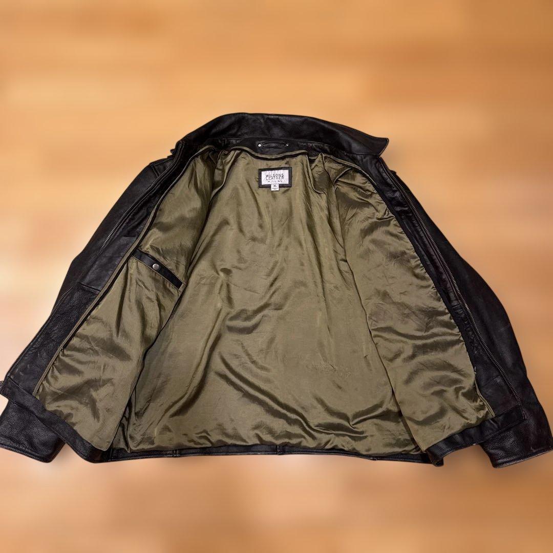 WILSONS LEATHER 肉厚ブラックレザージャケット XL