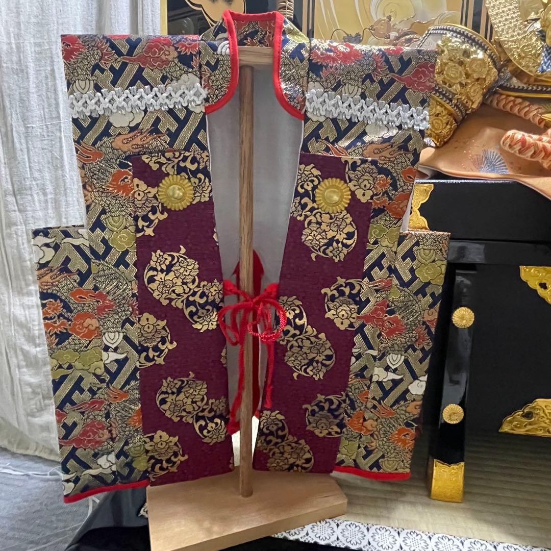 五月人形 龍玉作 兜セット 土台付 屏風付 フルセット 宝石鑑別書付