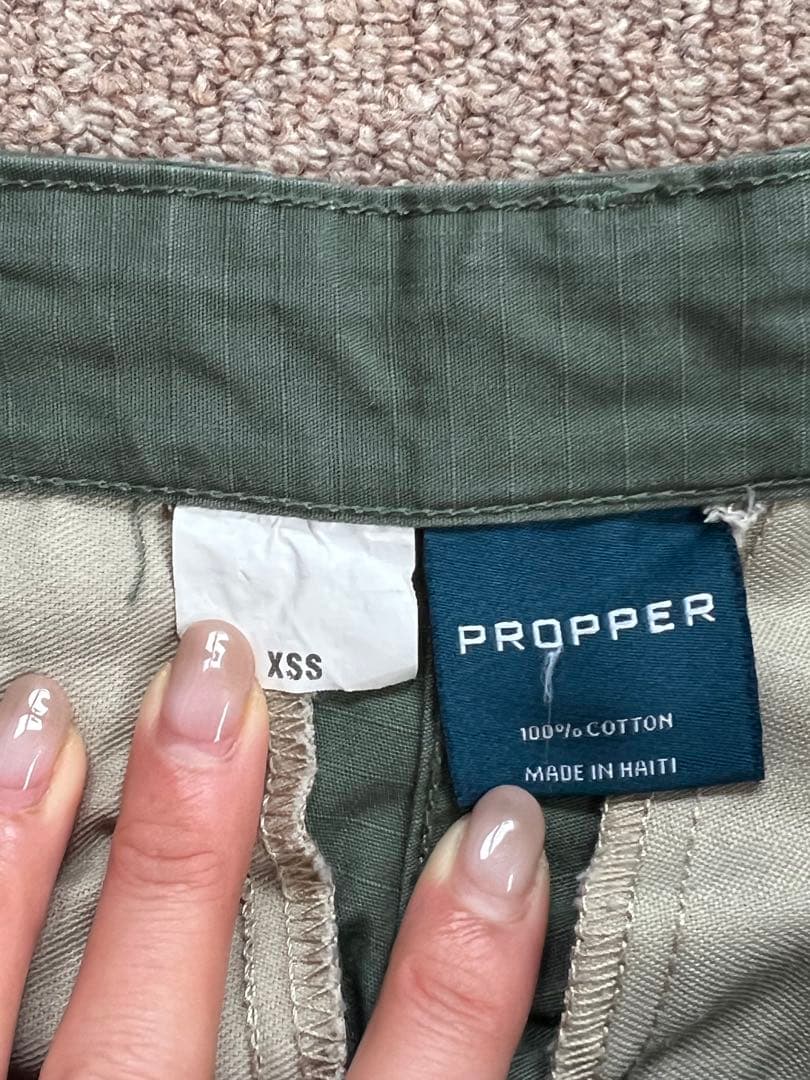 百*様 PROPPER カーゴパンツ XS オリーブグリーン