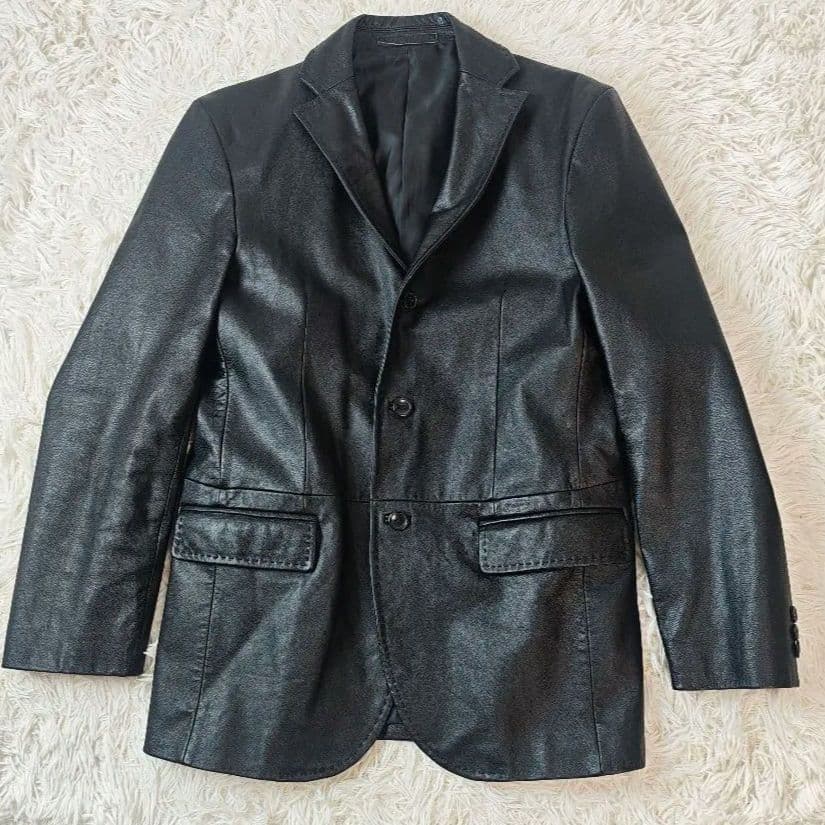 【ほぼ新品】COMME CA ISM 羊革レザージャケットL　黒 試着のみ